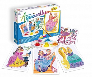 Акварельная раскраска - Сказки братьев Гримм, с палитрой и красками (SentoSpherE, 6502k)